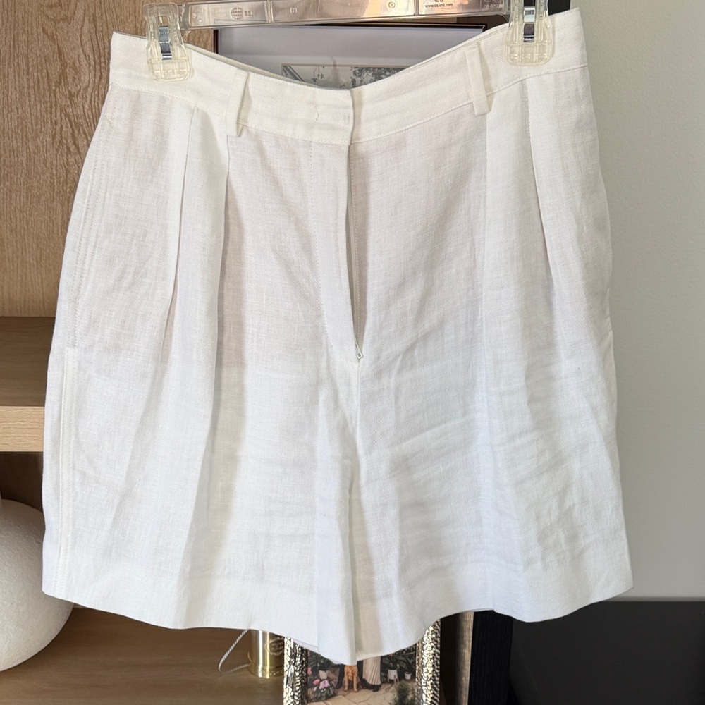 Loro Piana White Linen Women's Shorts